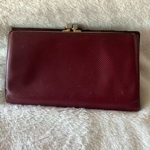 BOTTEGA VENETA Burgundy Leather Wallet (PRE-LOVED, VINTAGE)